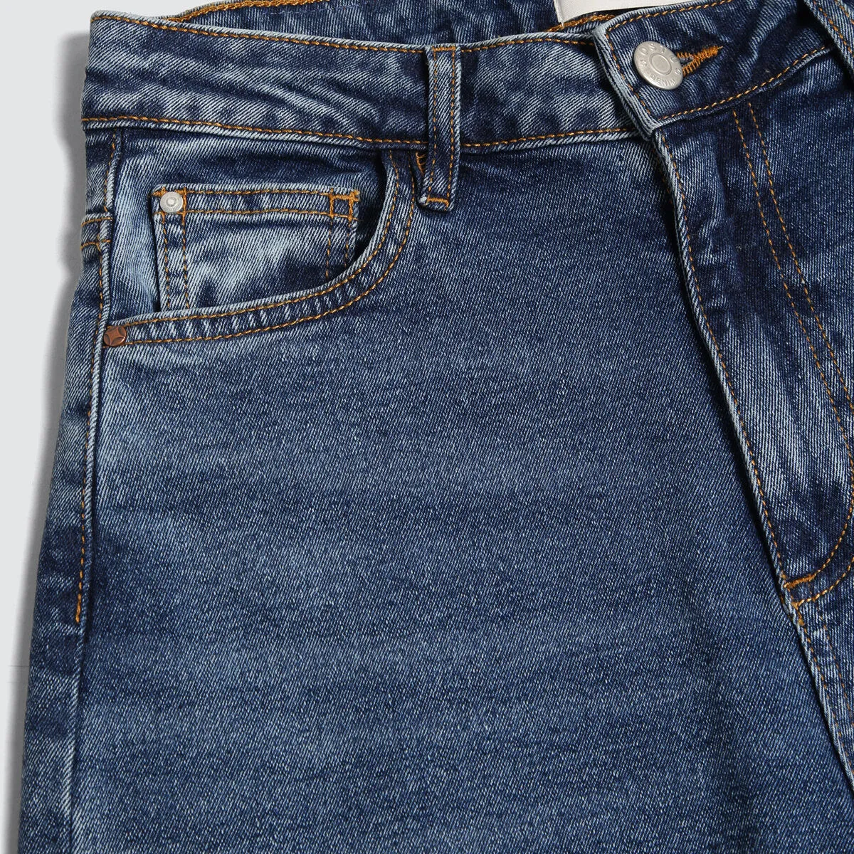 Jeans Mom Con Desgastes
