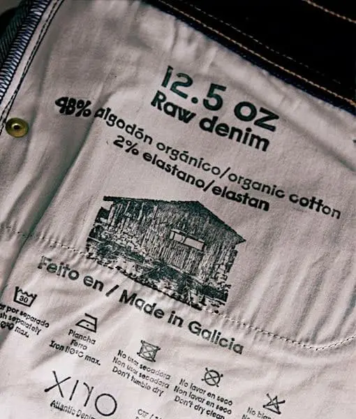 Jeans slim fit hombre índigo oscuro ecológicos