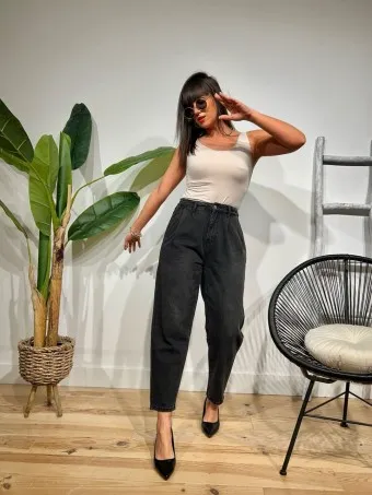 Jeans Slouchy HEINZO Negro