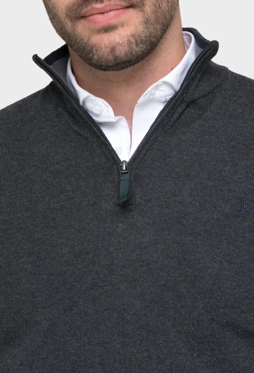 Jersey cremallera color gris