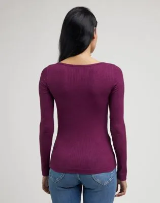Lee Ls Boat Neck Tee "Foxy Violet"