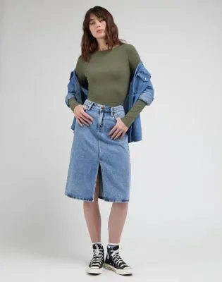 Lee Ls Boat Neck Tee "Olive Grove"
