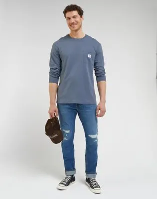Lee Ls Ww Pocket Tee "Taint Grey"