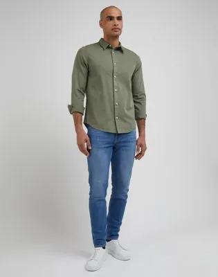 Lee Patch Shirt Olive Grove Size XXL