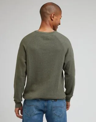 Lee Raglan Crew Knit "Olive Grove"