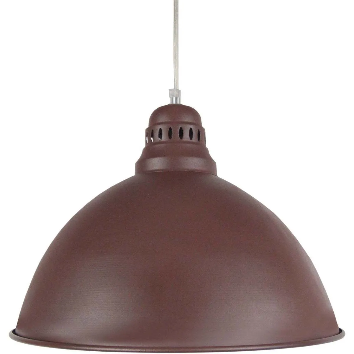 Lámpara colgante redondo metal castaño