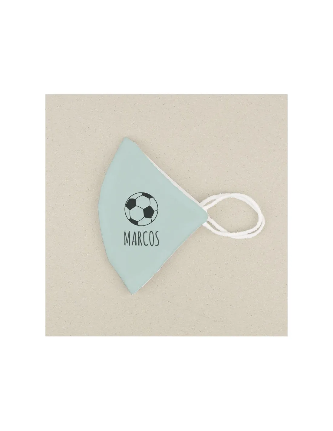 Mascarilla higiénica mediana Balón Fútbol personalizada de Mi Pipo