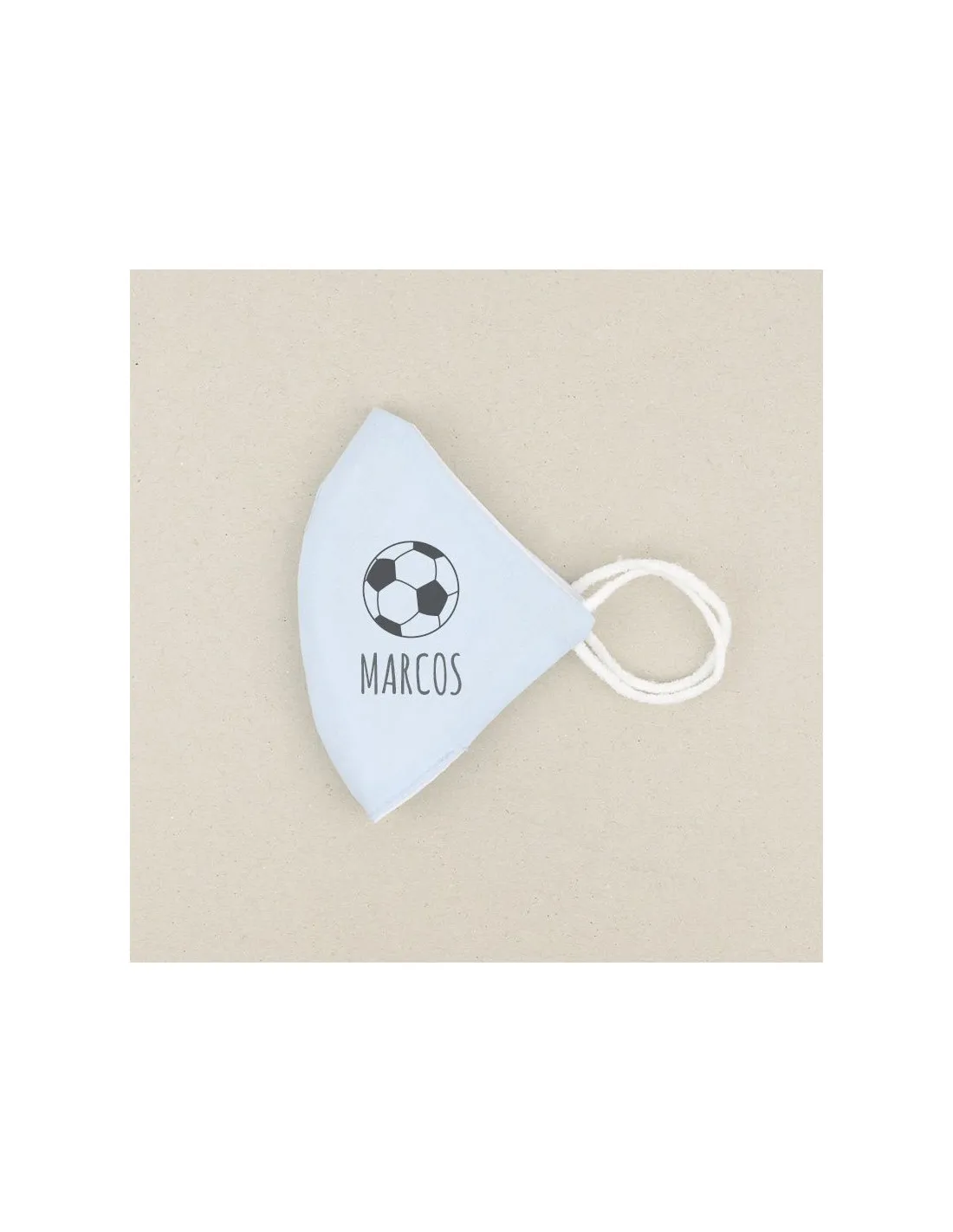 Mascarilla higiénica pequeña Balón de Fútbol personalizada de Mi Pipo
