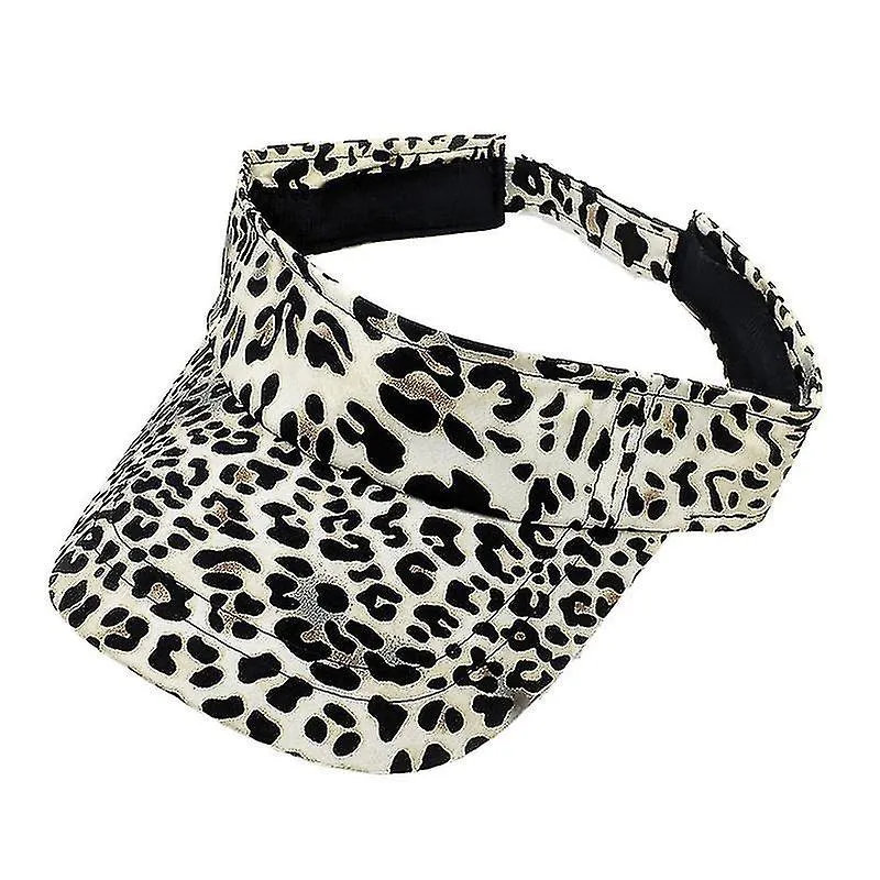 Men/women Adjustable Sport Visors Golf Tennis Running Jogging Hiking Campingleopard A