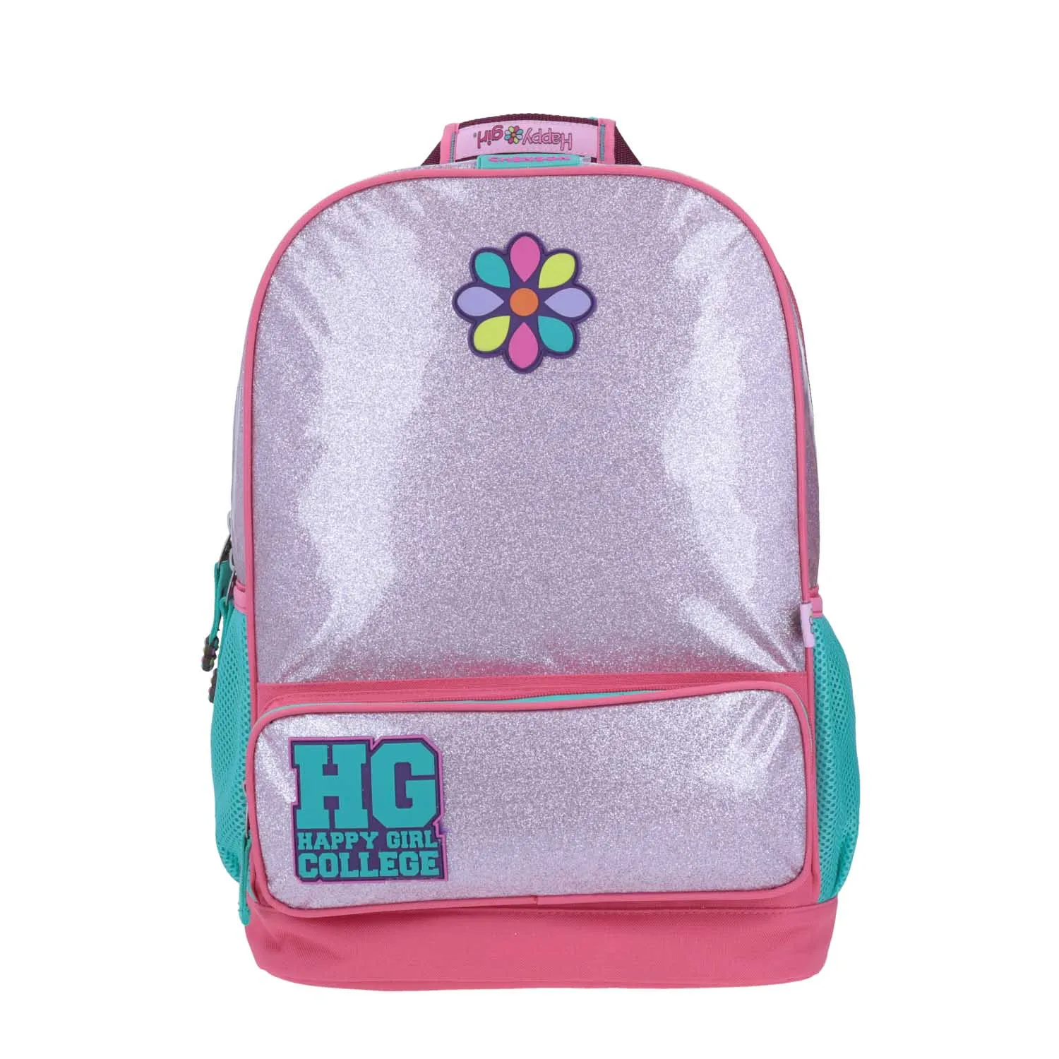 Mochila Chenson Glitter Rosa Happy Girl Con Porta Tablet