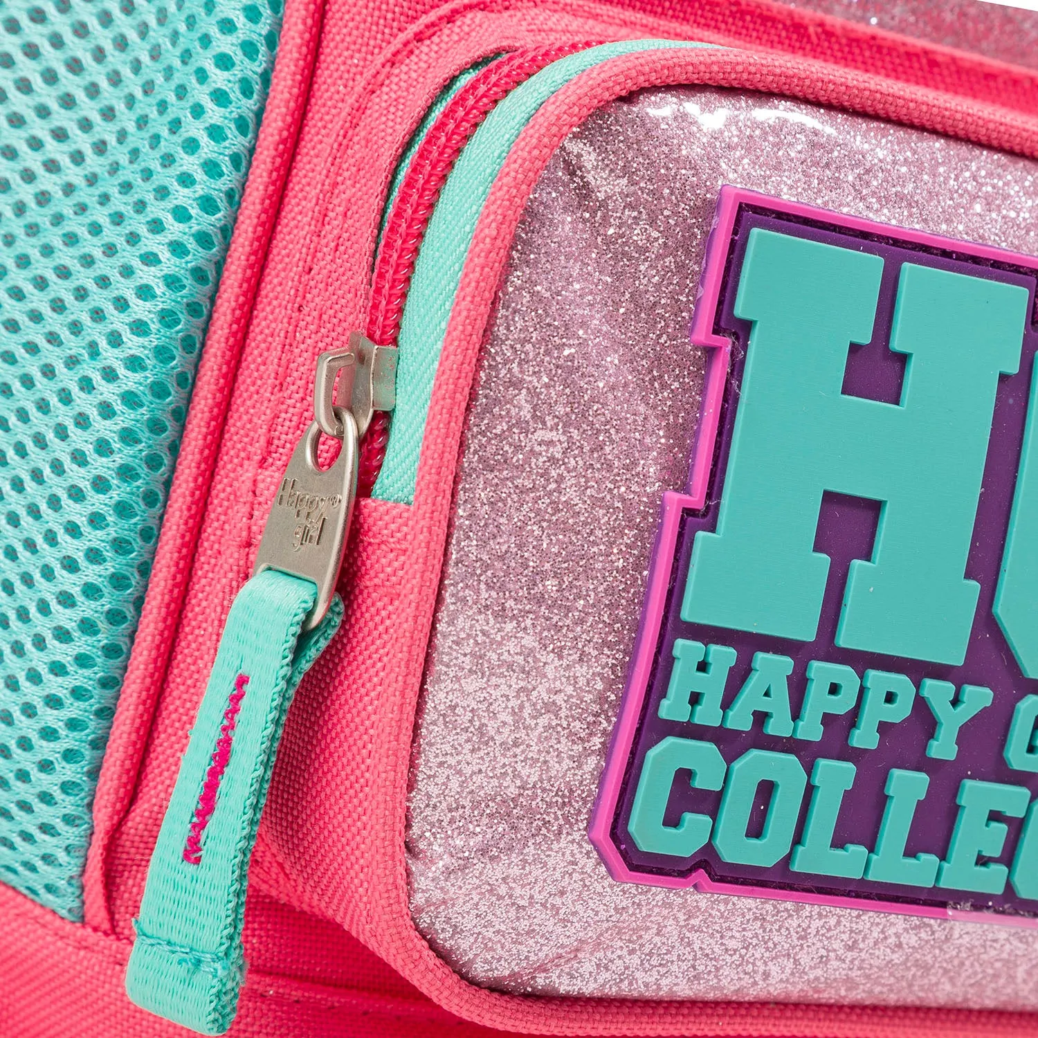 Mochila Chenson Glitter Rosa Happy Girl Con Porta Tablet