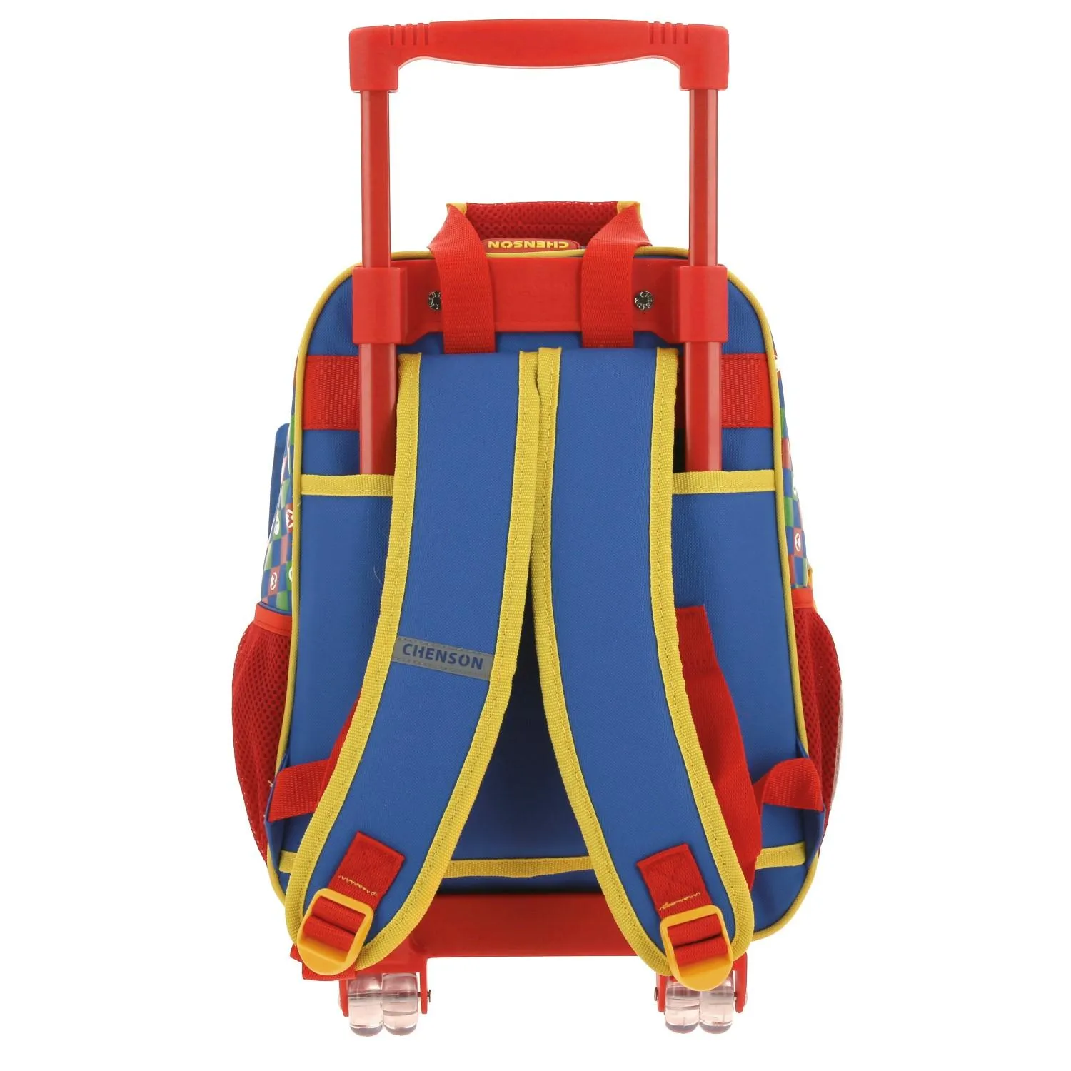 Mochila Con Ruedas Chica Para Nio Chenson Mario Bros Azul Armin