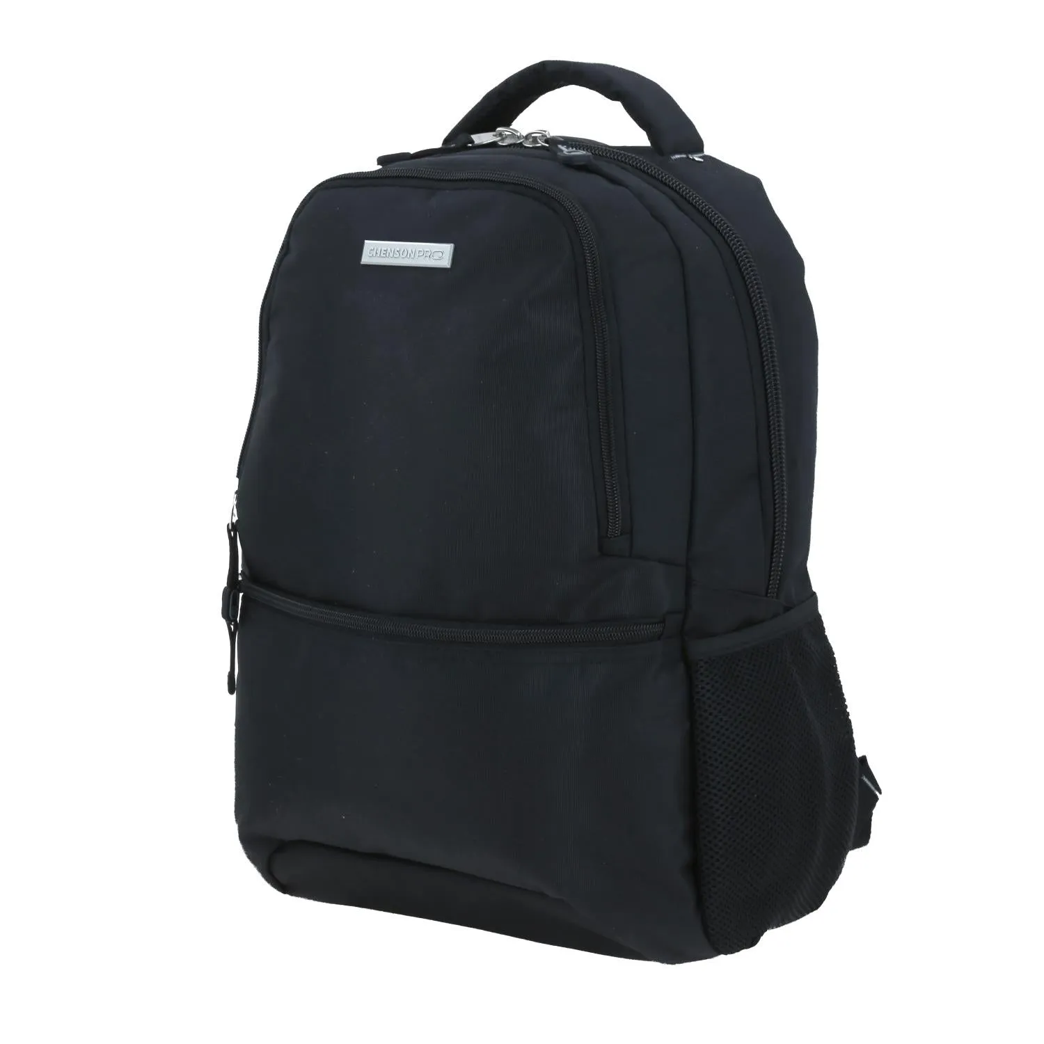 Mochila Grande Chenson Pro Para Hombre Merlot Negro Con Porta Laptop De Hasta 15.
