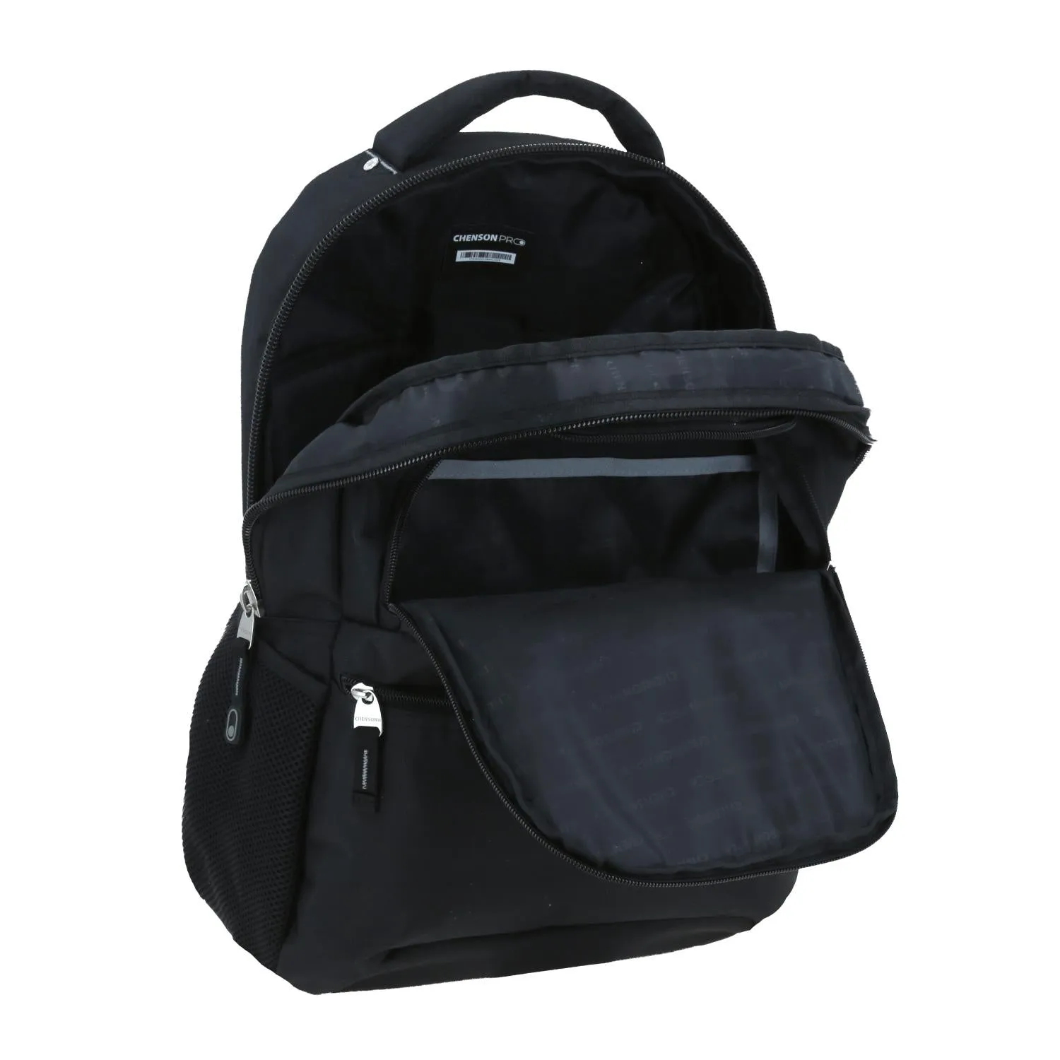 Mochila Grande Chenson Pro Para Hombre Merlot Negro Con Porta Laptop De Hasta 15.