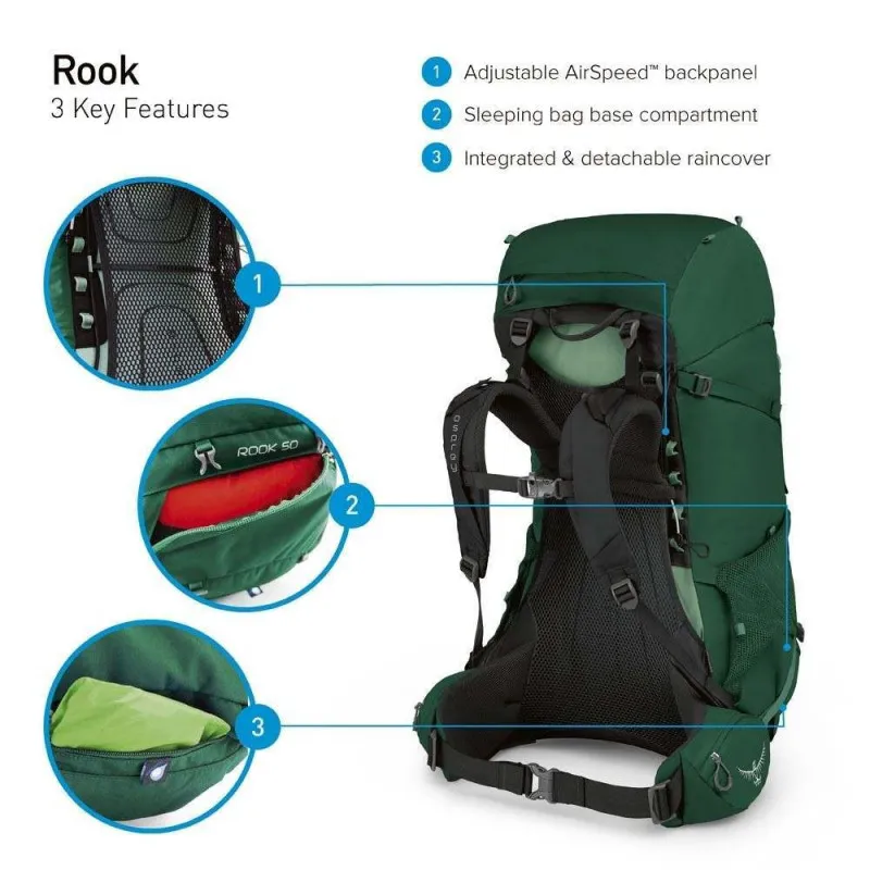 Mochila Osprey Rook 50 (Negro)