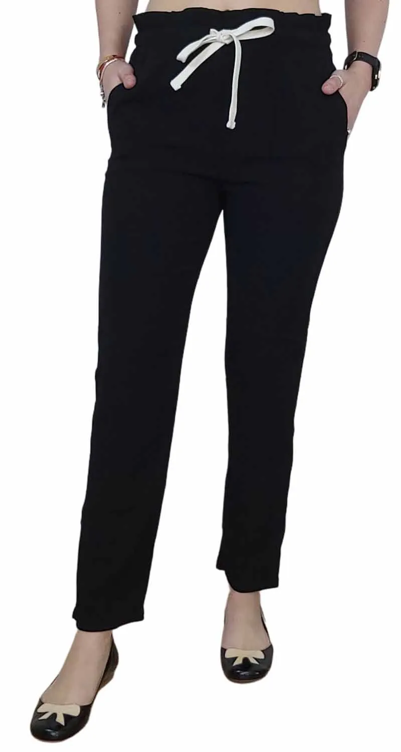MONROW Pantalón Básico Negro