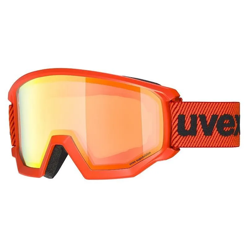Máscara de esquí Uvex Athletic FM (rojo feroz mate/naranja)
