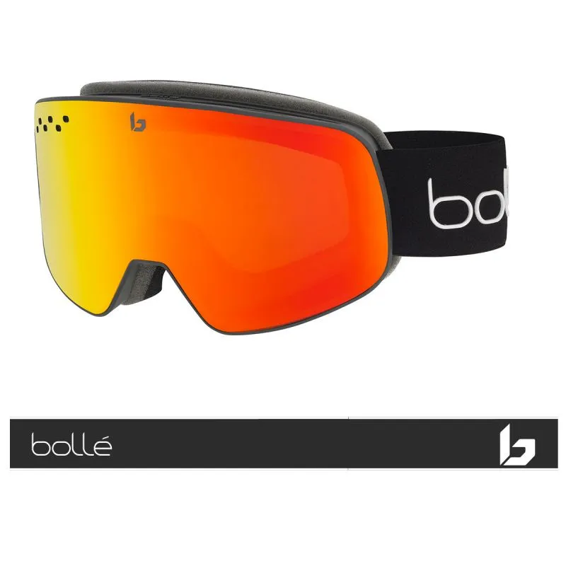 Máscara esquí Bollé Nevada Small (Black Corp Matte Photochromic Fire Red Cat1to3)