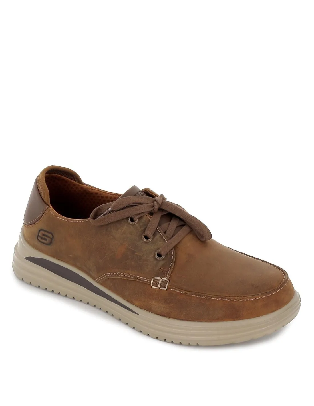 Nauticos hombre cordones marrón Skechers