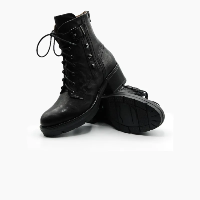 NERO GIARDINI 909621 Negro. Botín cremallera cordones
