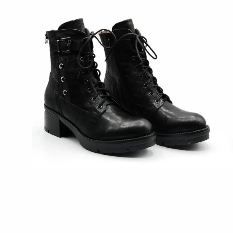NERO GIARDINI 909621 Negro. Botín cremallera cordones