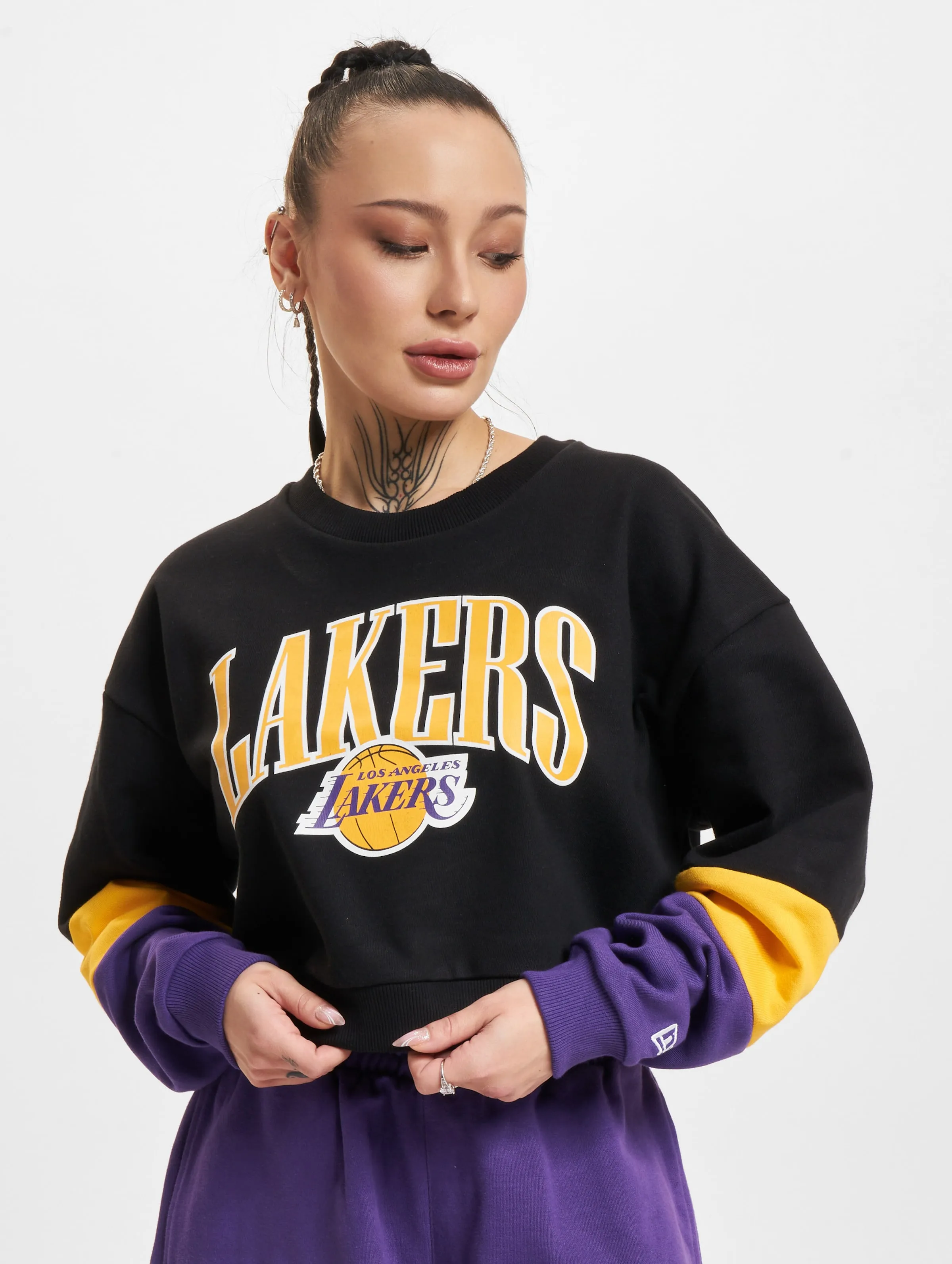 New Era NBA Colour Block Crew LA Lakers