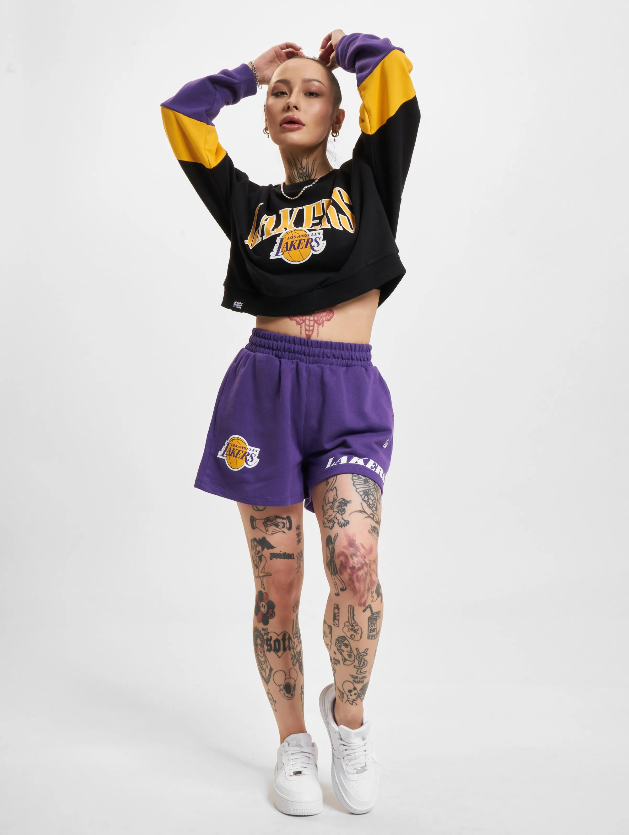 New Era NBA Colour Block Crew LA Lakers