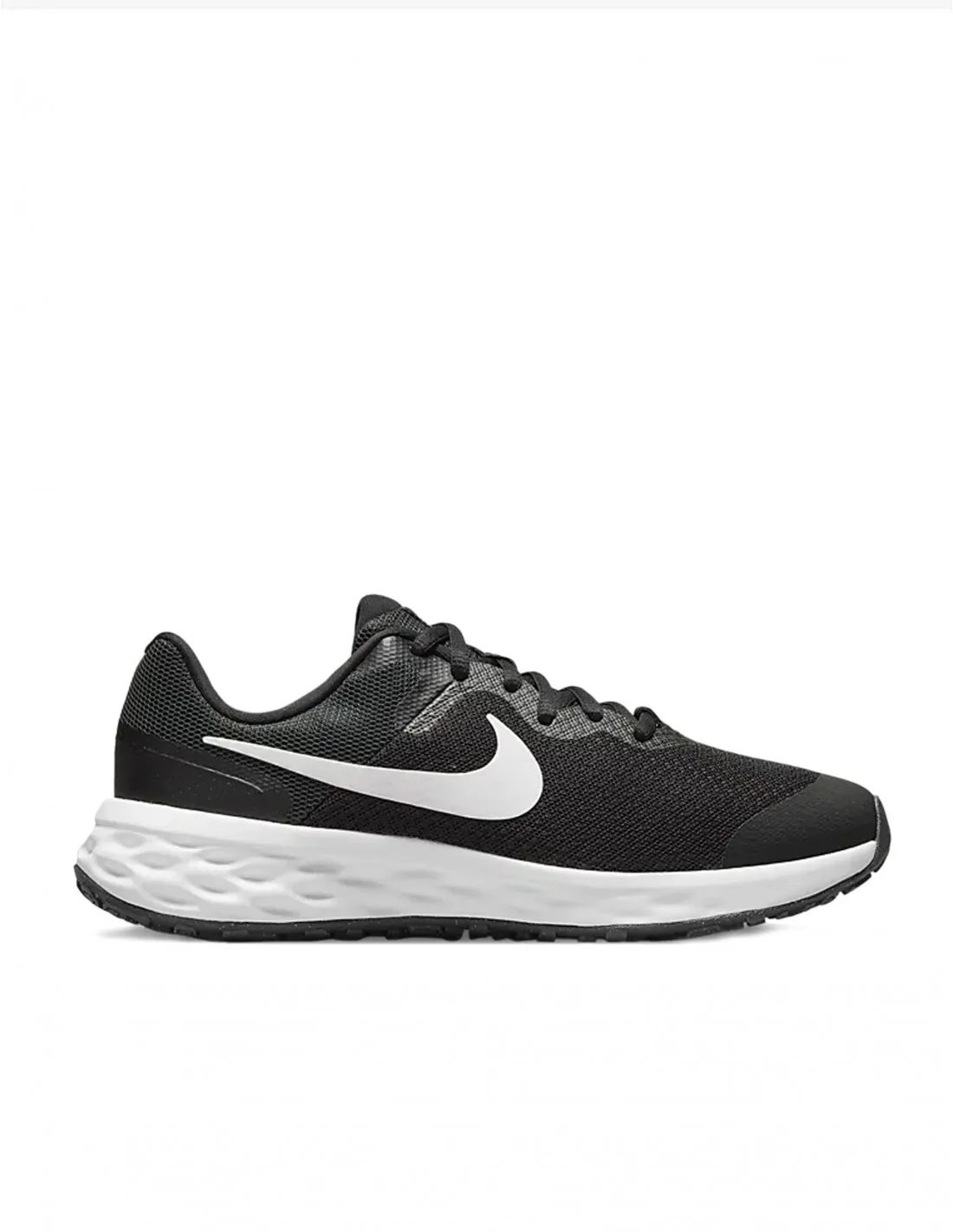 NIKE Revolution 6 Negras Logo Blanco