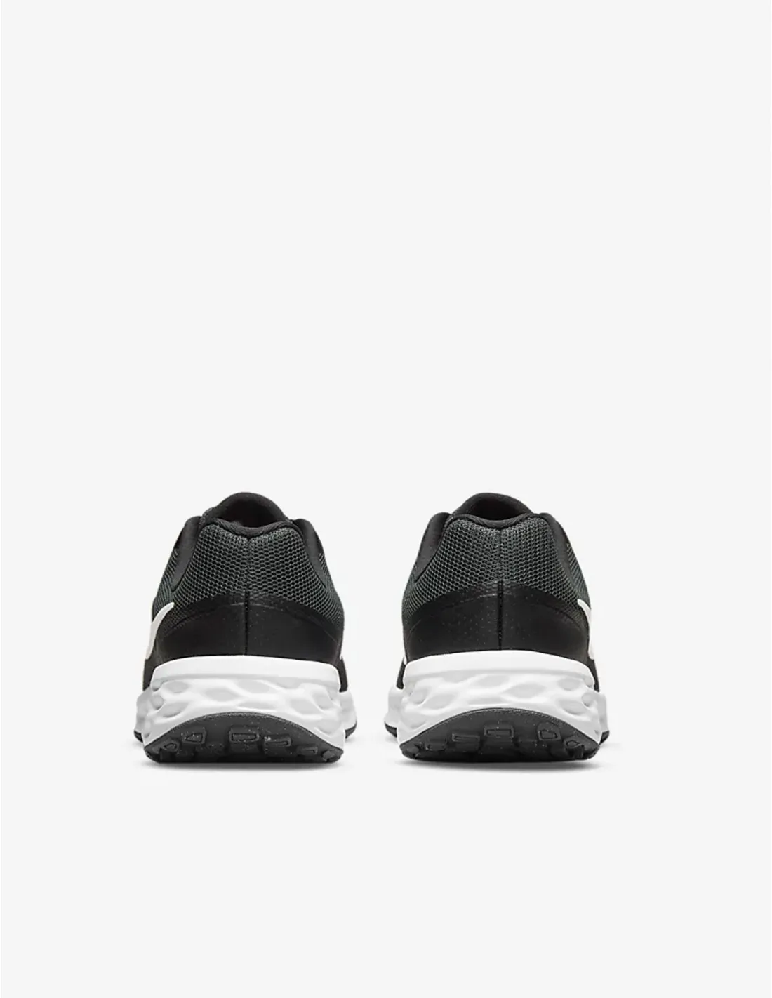 NIKE Revolution 6 Negras Logo Blanco