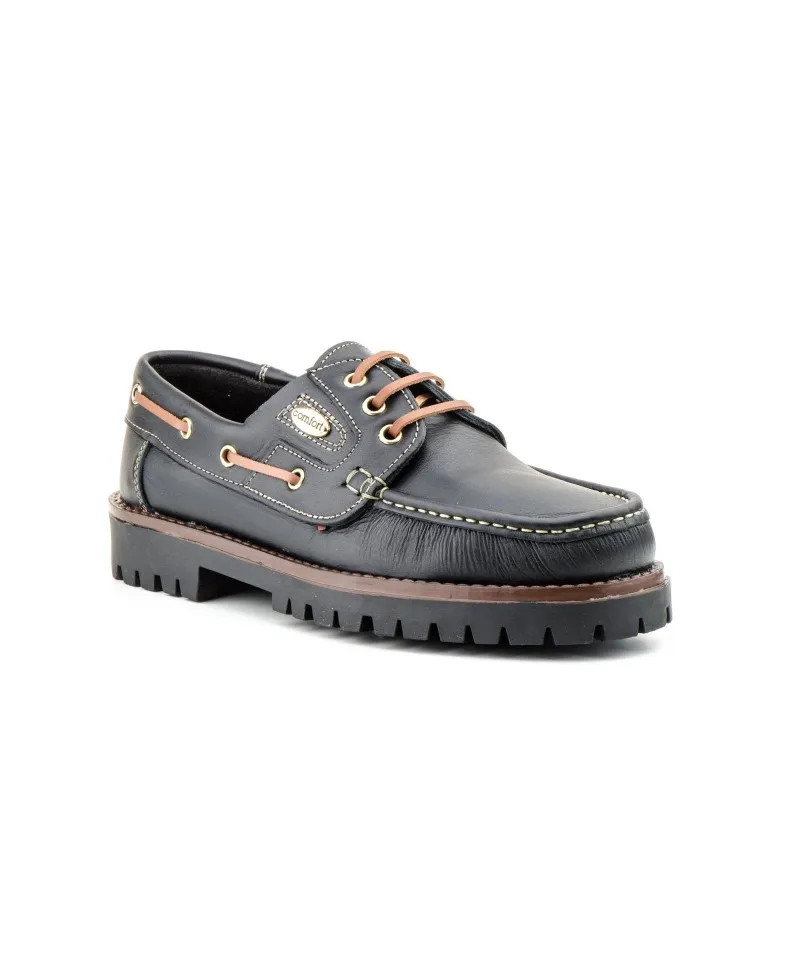 Náuticos Hombre Piel Pull Cordones