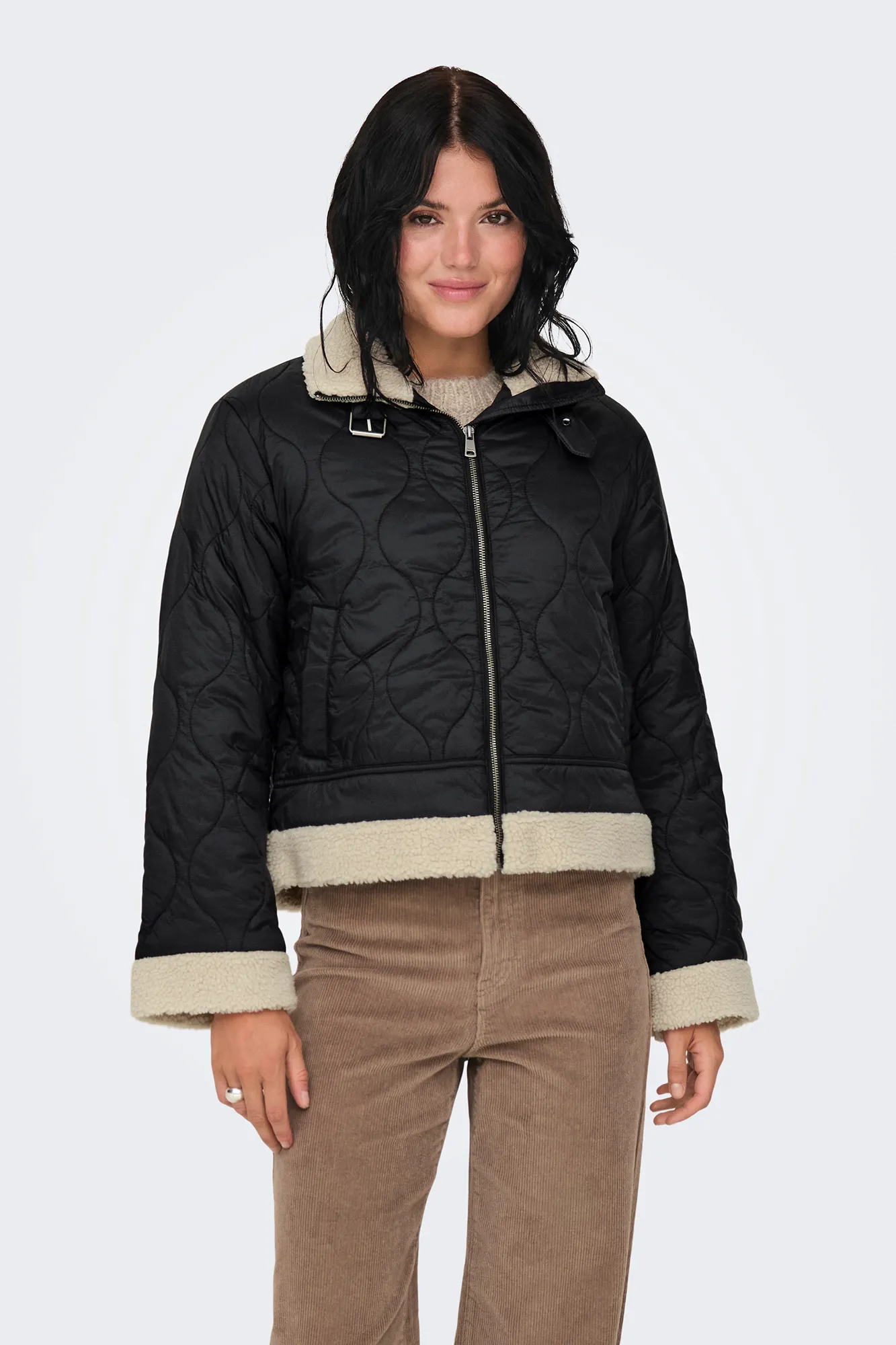 Only Chaqueta aviador con borrego