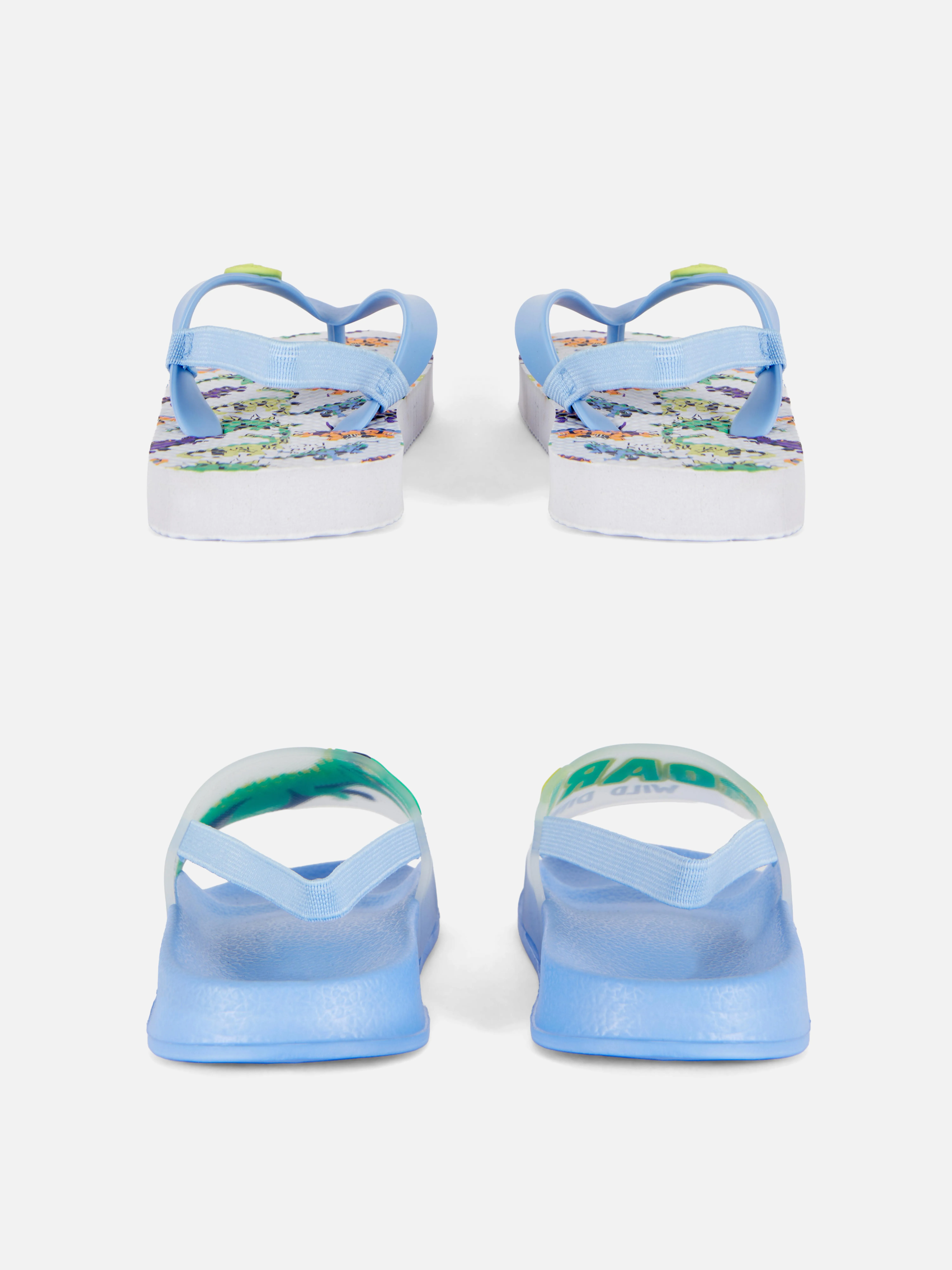 Pack de 2 chanclas con dinosaurios