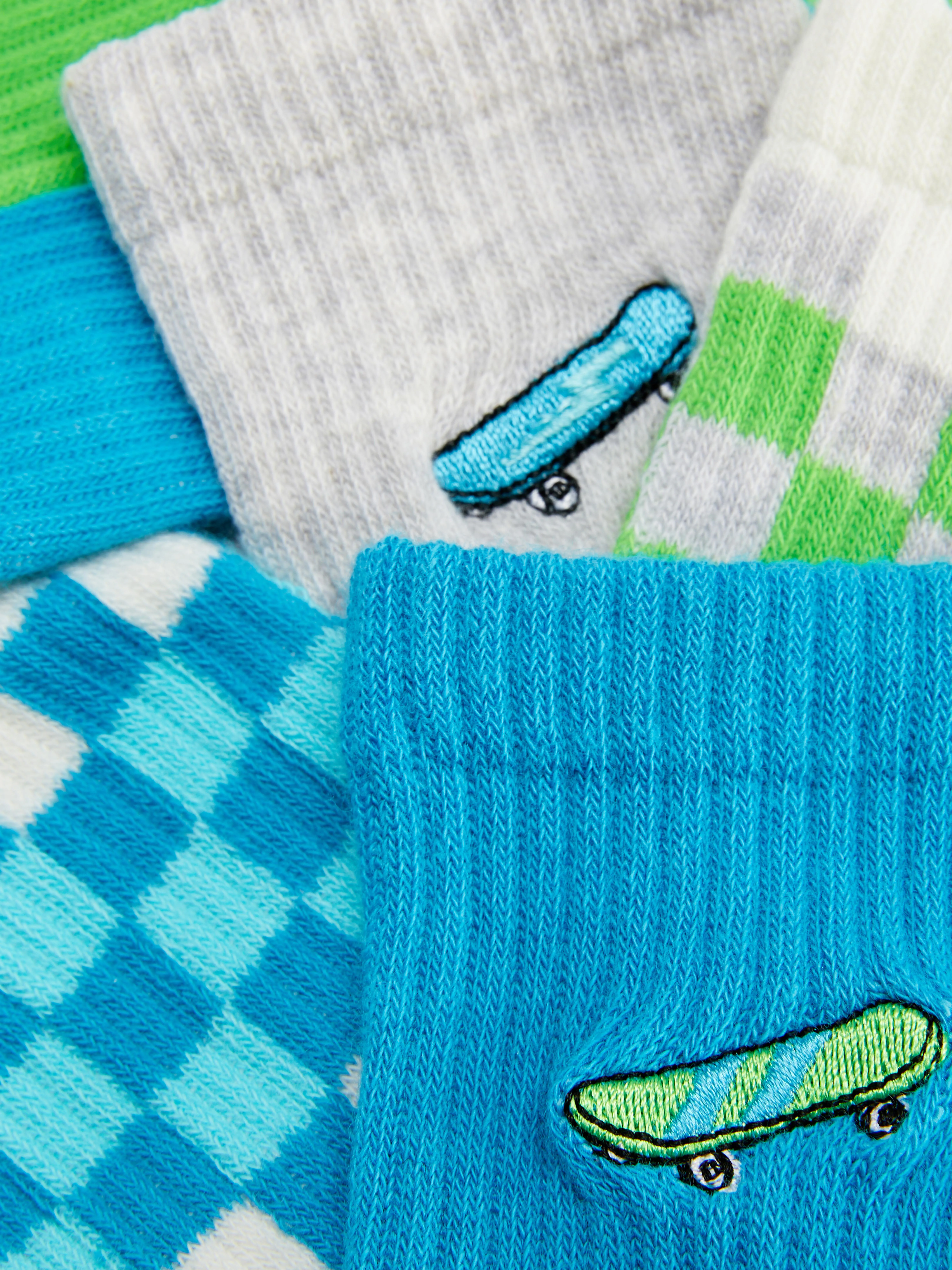Pack de 5 pares de calcetines bajos de skateboard