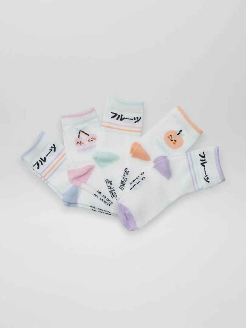 PACK DE 5 PARES DE CALCETINES  BEIGE
