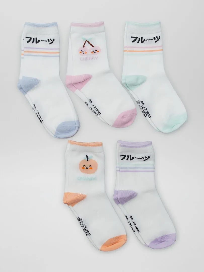 PACK DE 5 PARES DE CALCETINES  BEIGE