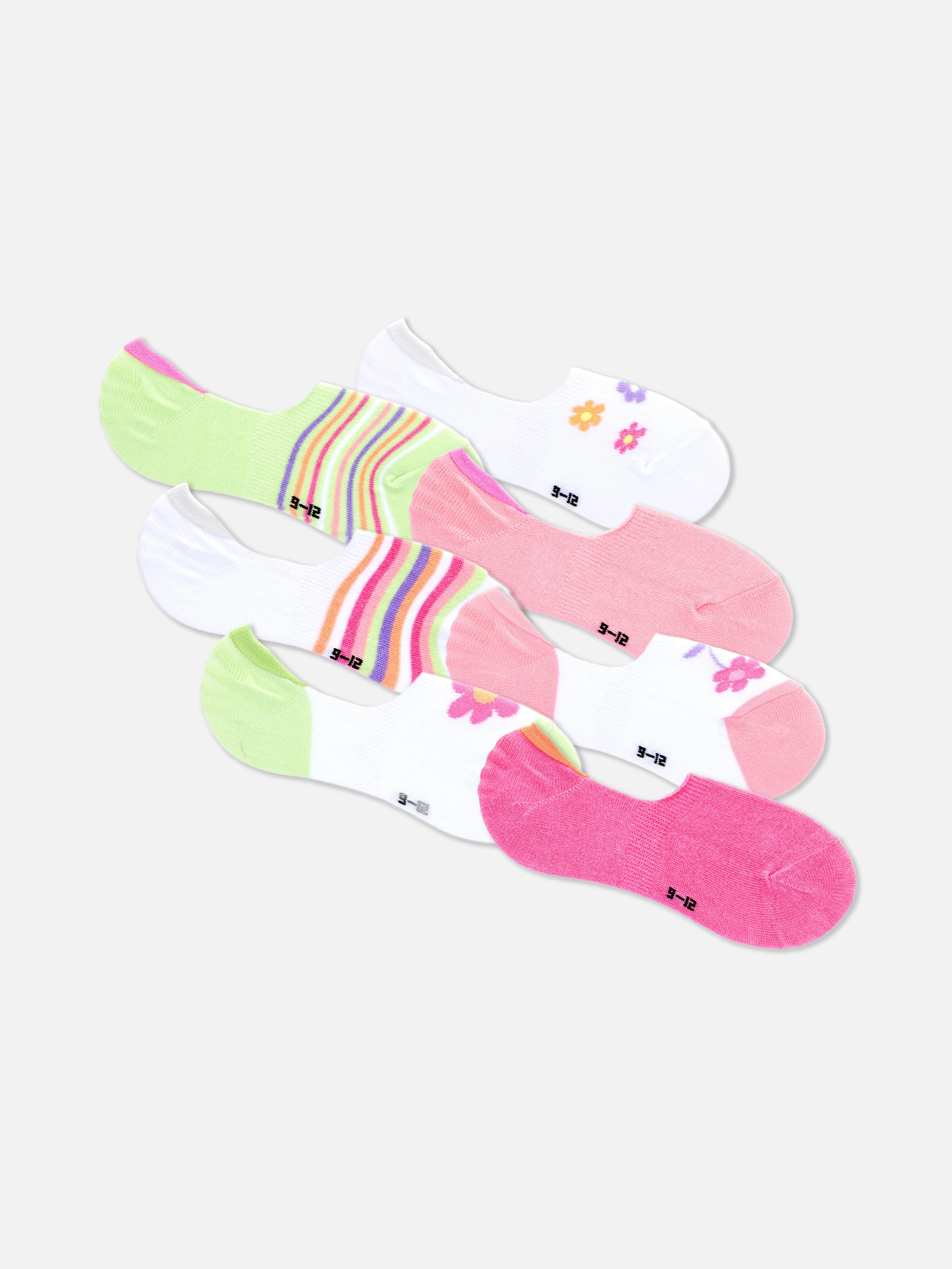 Pack de 7 calcetines florales surtidos invisibles