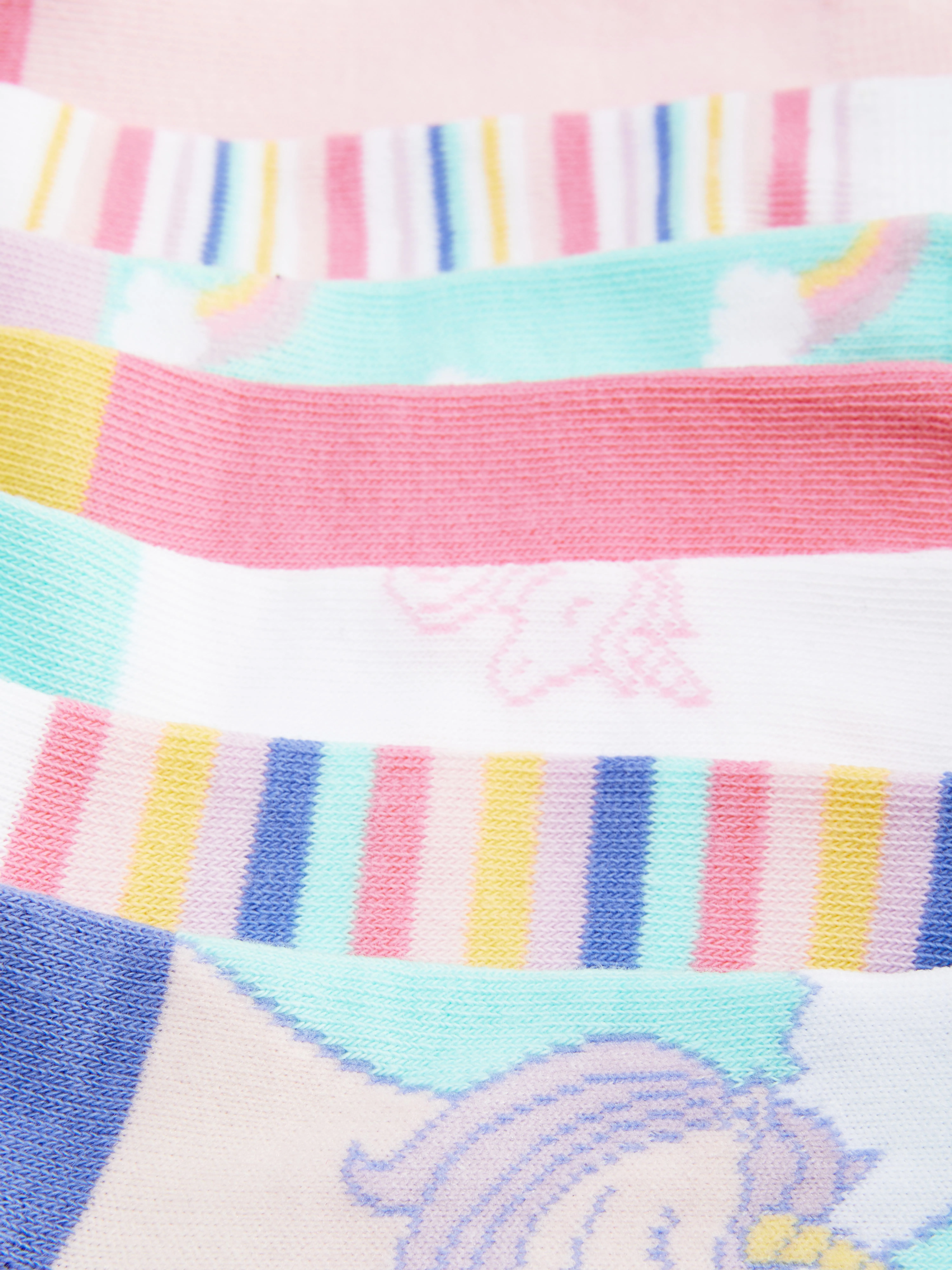 Pack de 7 pares de calcetines bajos con unicornios
