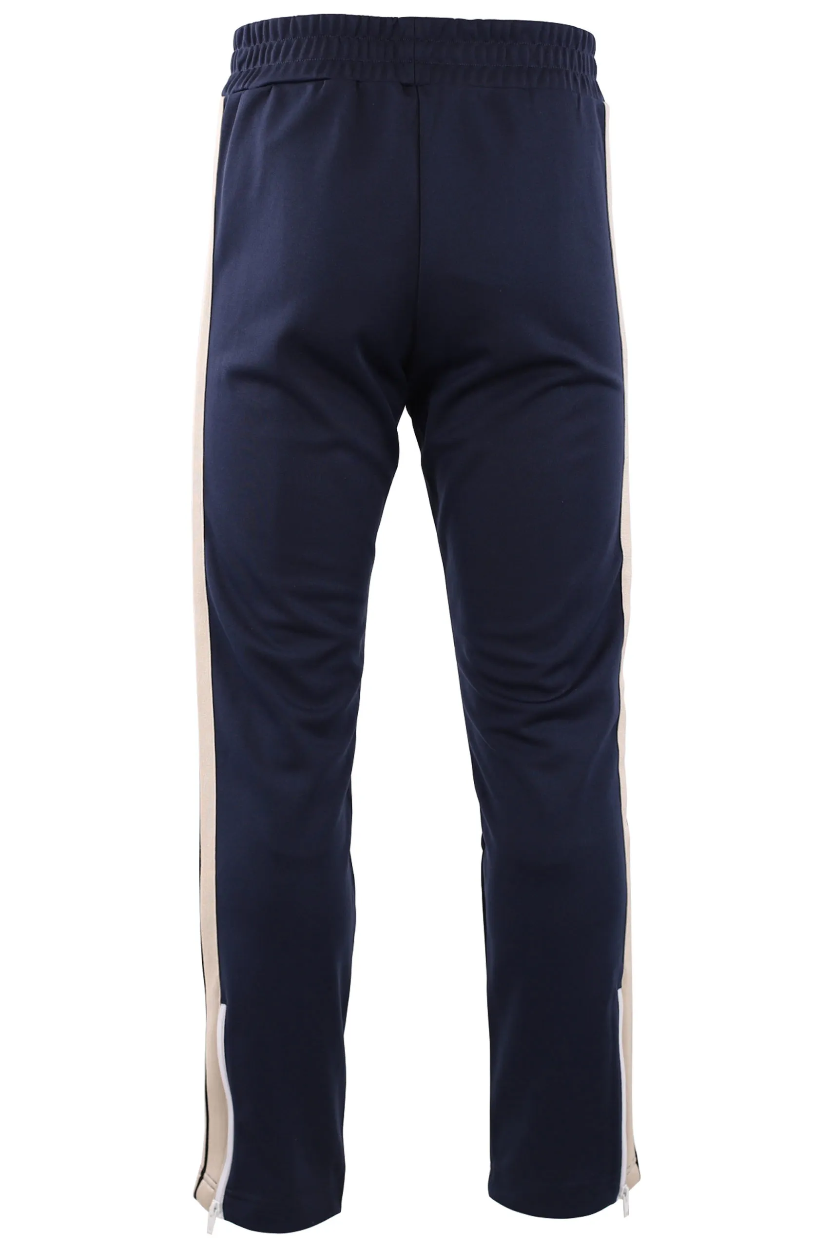 Pantalón azul con logotipo y rayas laterales