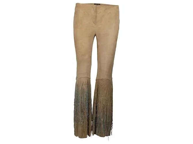 Pantalón Roberto Cavalli Ante con Cristales Castaño 