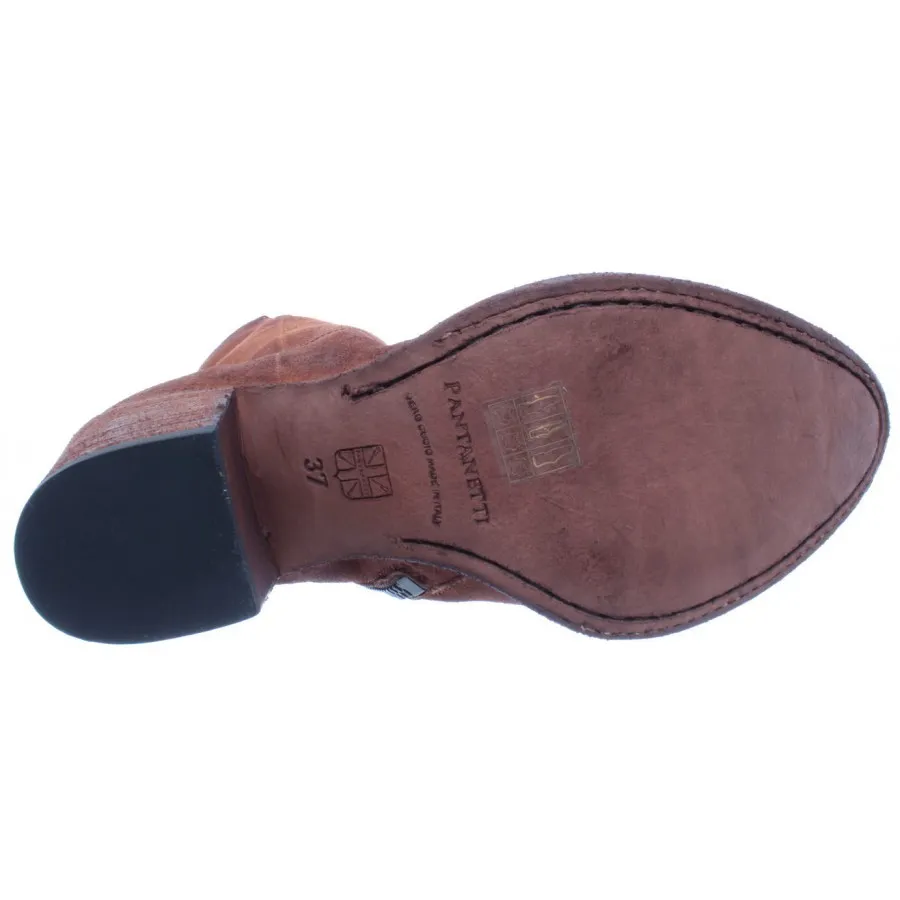 PANTANETTI Zapatos Mujer Botas 12340D Spaniel Ramato Gamuza Marron Nuevos