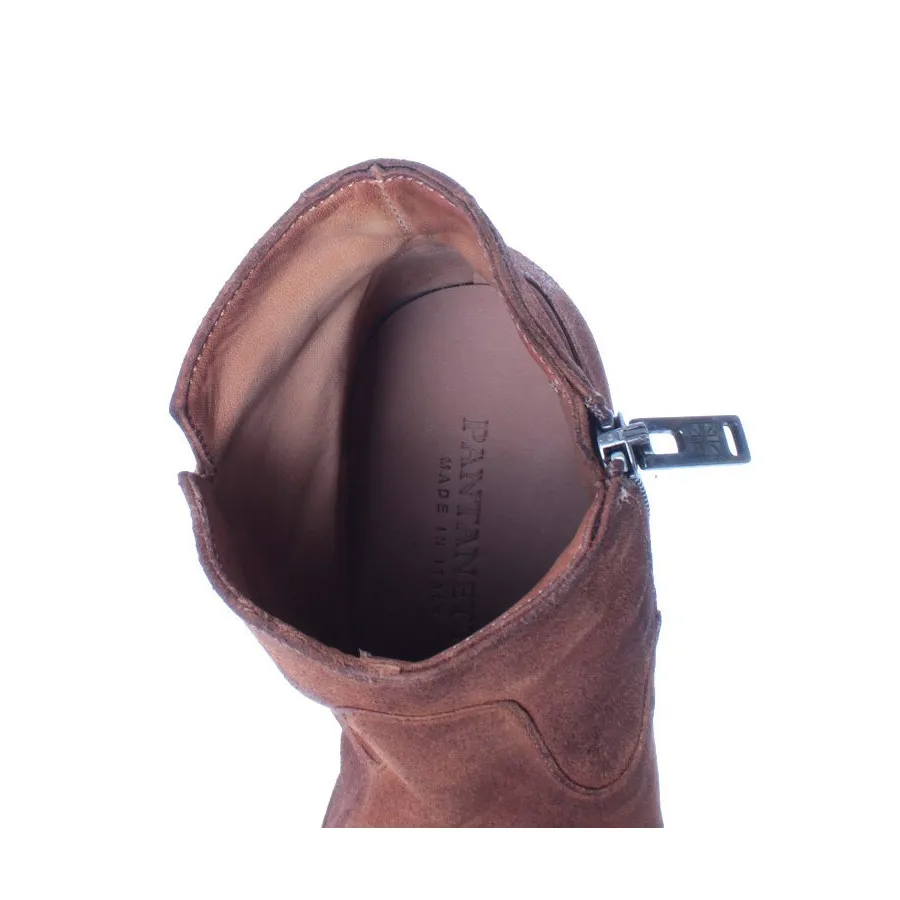 PANTANETTI Zapatos Mujer Botas 12340D Spaniel Ramato Gamuza Marron Nuevos