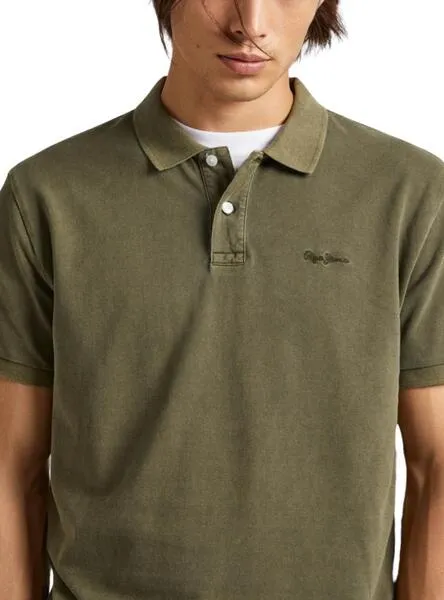 Polo Pepe Jeans New Oliver Verde Para Hombre