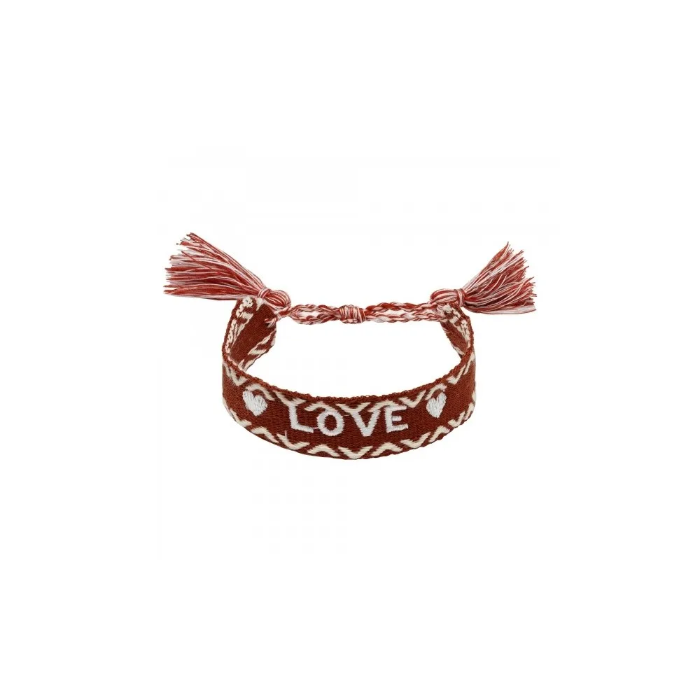 Pulsera Cloth Brown Love