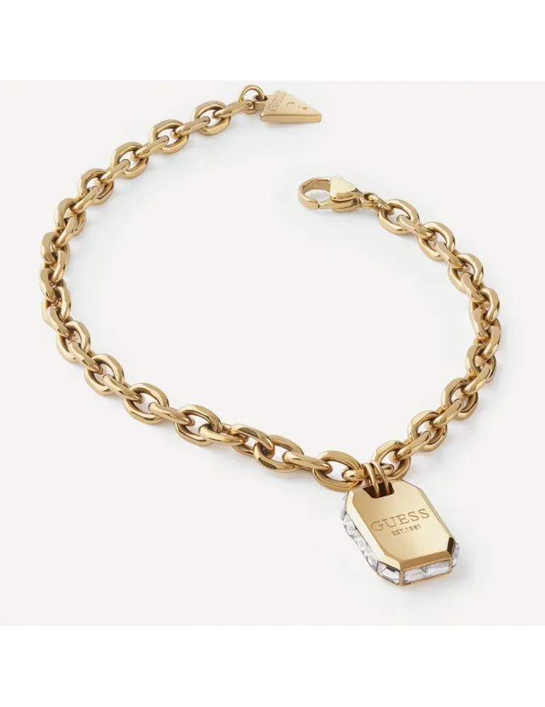 Pulsera Guess Mujer Hashtag Acero Dorado JUBB04261