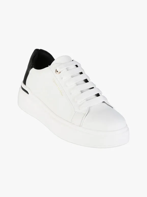 Queen Helena Zapatillas de mujer con cordones y suela alta.