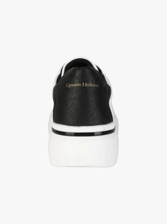 Queen Helena Zapatillas de mujer con cordones y suela alta.