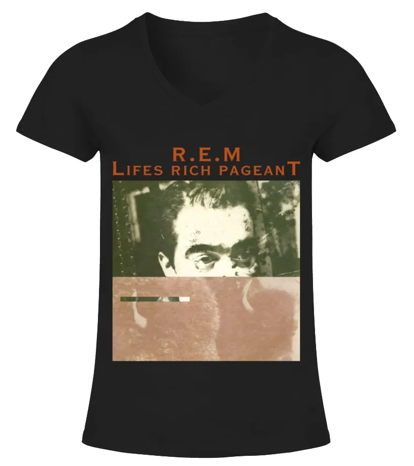R.E.M.  BK (4) CAMISETA CUELLO PICO MUJER