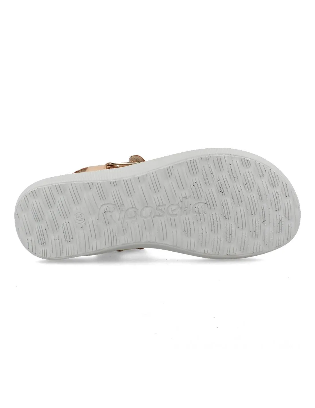 RIPOSELLA  SANDALIA TIRAS VELCRO TAUPE