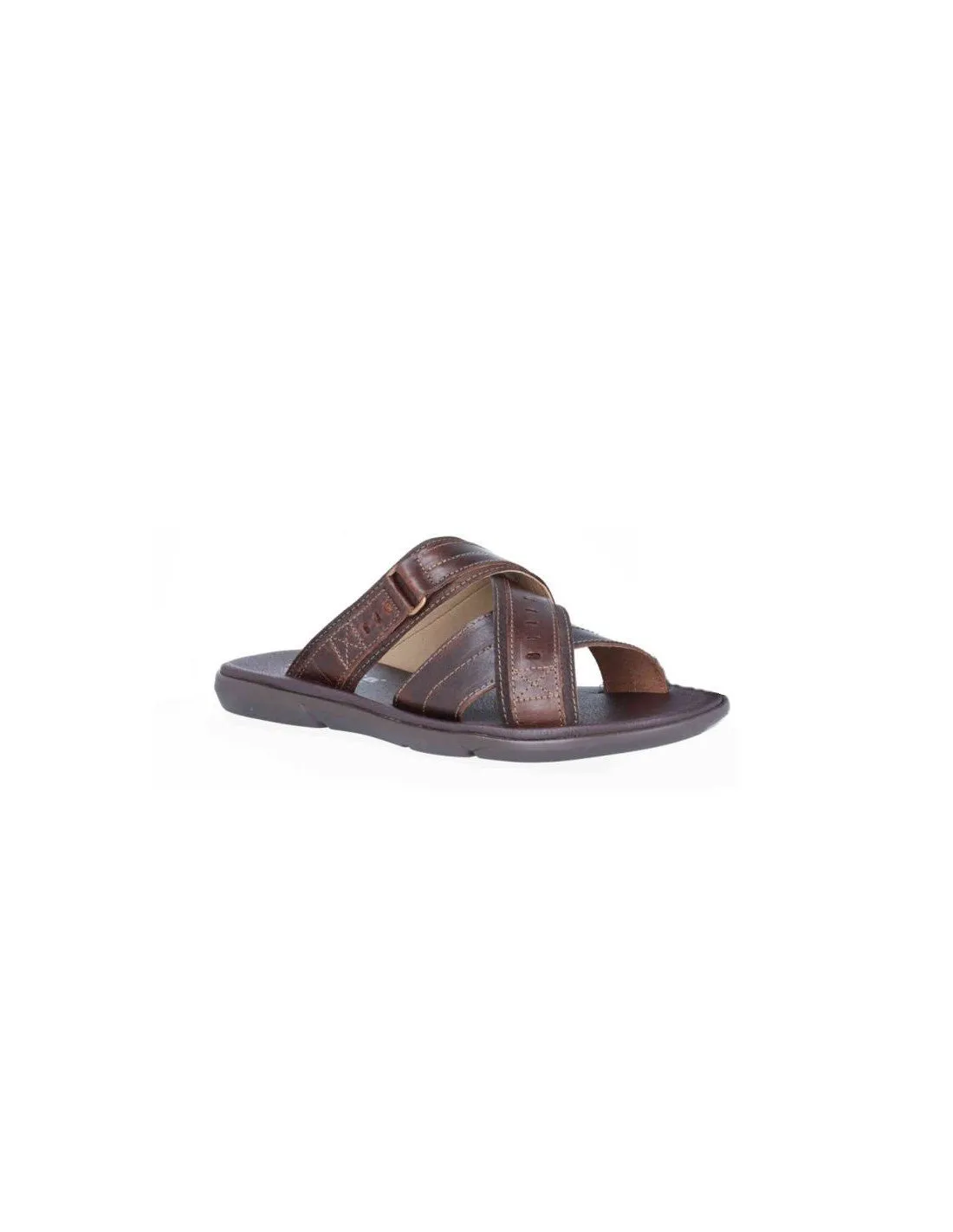 Sandalias caballero piel marron outlet