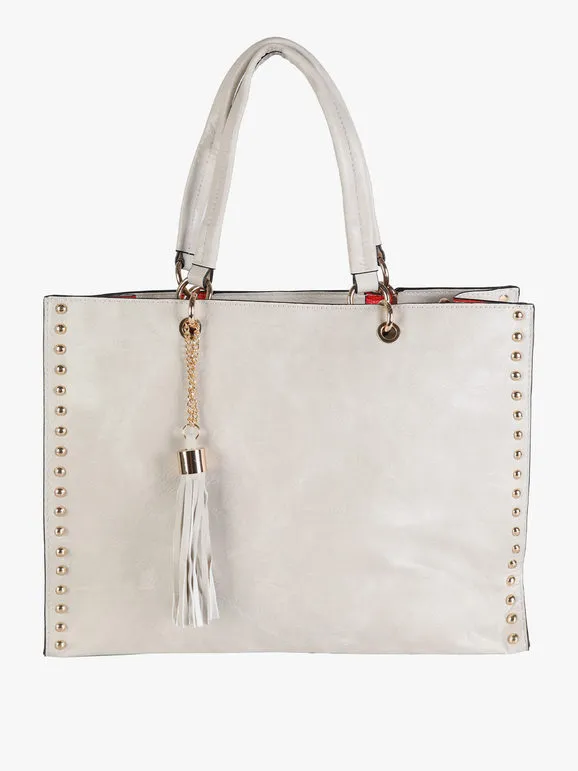 Solada Bolso shopper de mujer de piel sintética con tachuelas